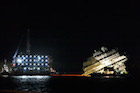 Drehung Wrack Costa Concordia 2013