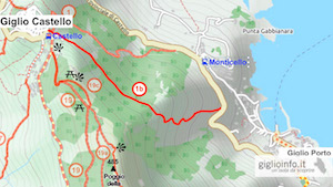 Mappa Sentiero 01b Isola del Giglio