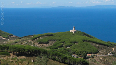 Sicht auf den Vecchio Faro delle Vaccarecce und Scopeto 