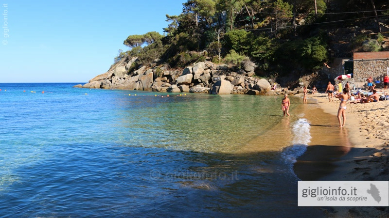 Caldane Strand Insel Giglio