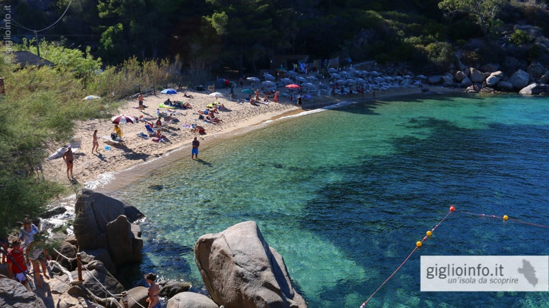 Caldane Strand Insel Giglio