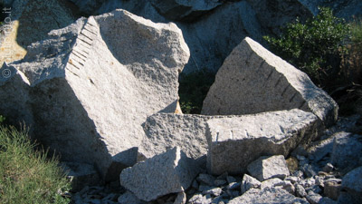 Granite quarries bay of Arenella
