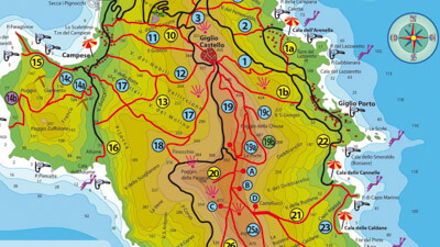 Mappa Isola del Giglio