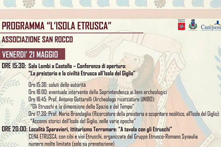 Evento L'Isola Etrusca, Maggio 2021, Isola del Giglio
