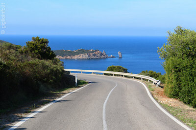 Strada Provinciale per Giglio Campese con Faraglione, Isola del Giglio