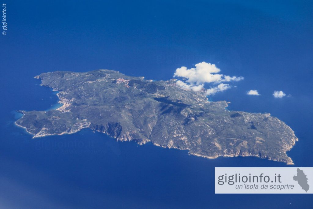 Vista aerea dell'Isola del Giglio