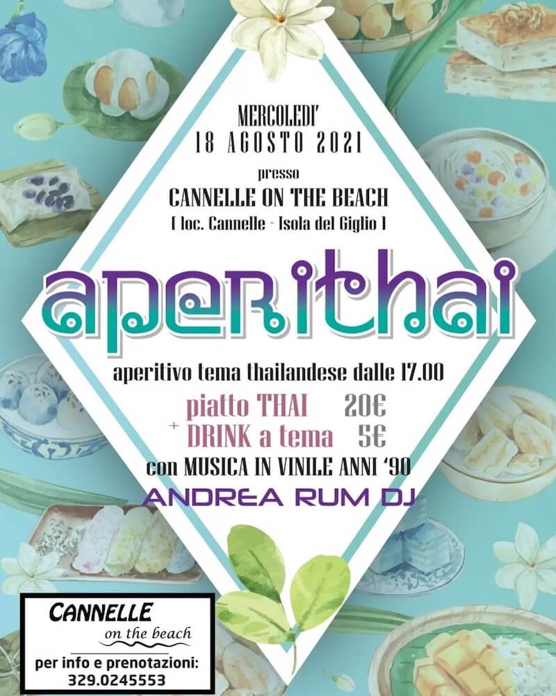 Locandina Cannelle on the Beach Aperthai 18 Agosto 2021