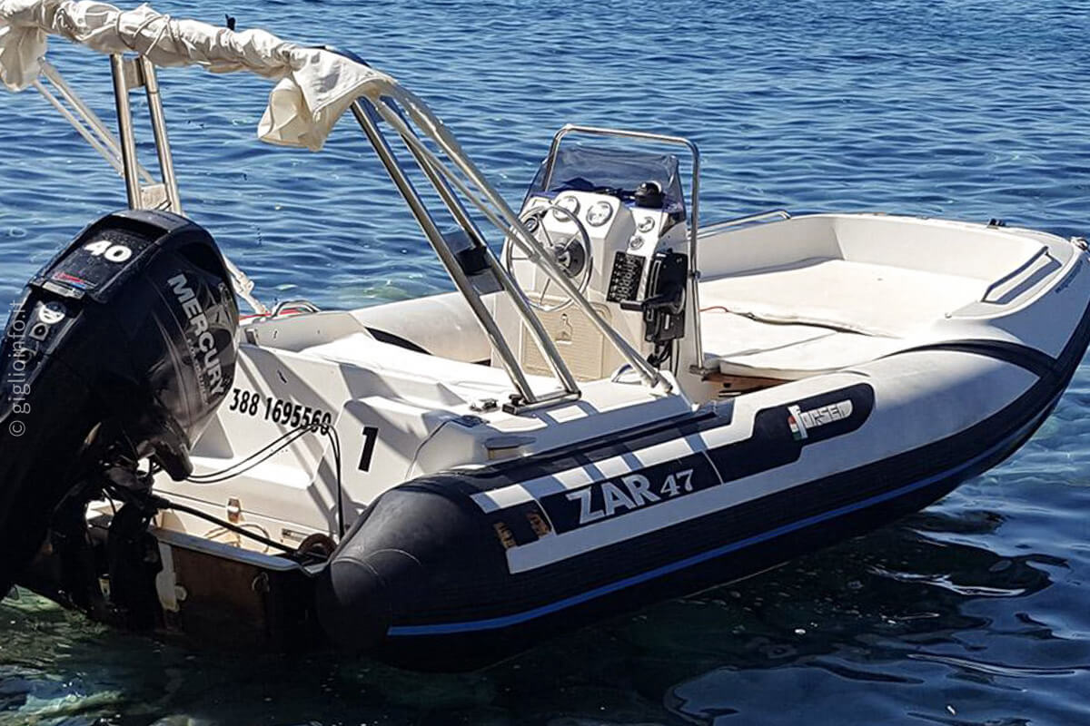 Isola del Giglio Noleggio Barche La Perla Nera - Gommone ZAR47