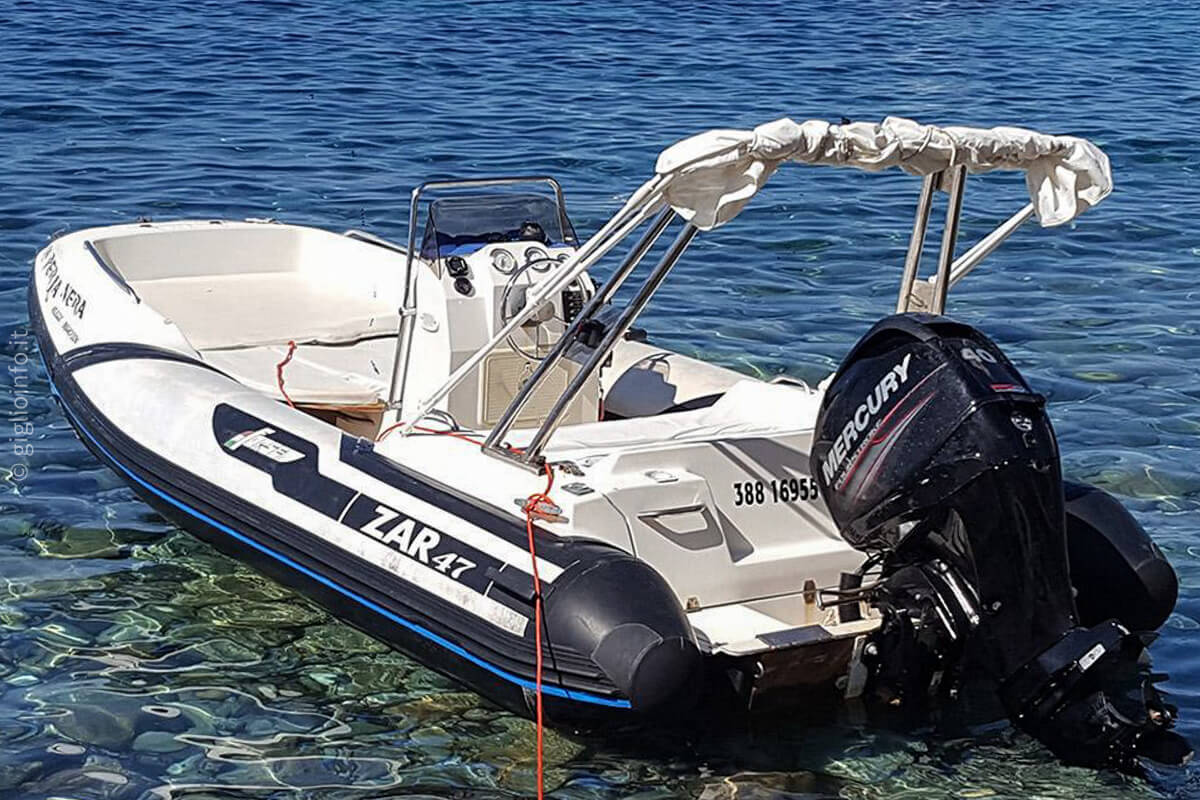 Isola del Giglio Noleggio Barche La Perla Nera - Gommone ZAR47