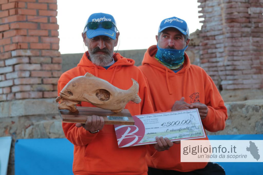 Vincitori Trofeo Kayak Fishing Isola del Giglio a Giglio Campese