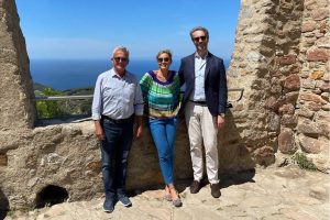 Walter Rossi, Sonia Pallai, Massimiliano Moscarda a Giglio Castello Isola del Giglio per corso Accoglienza Turistica