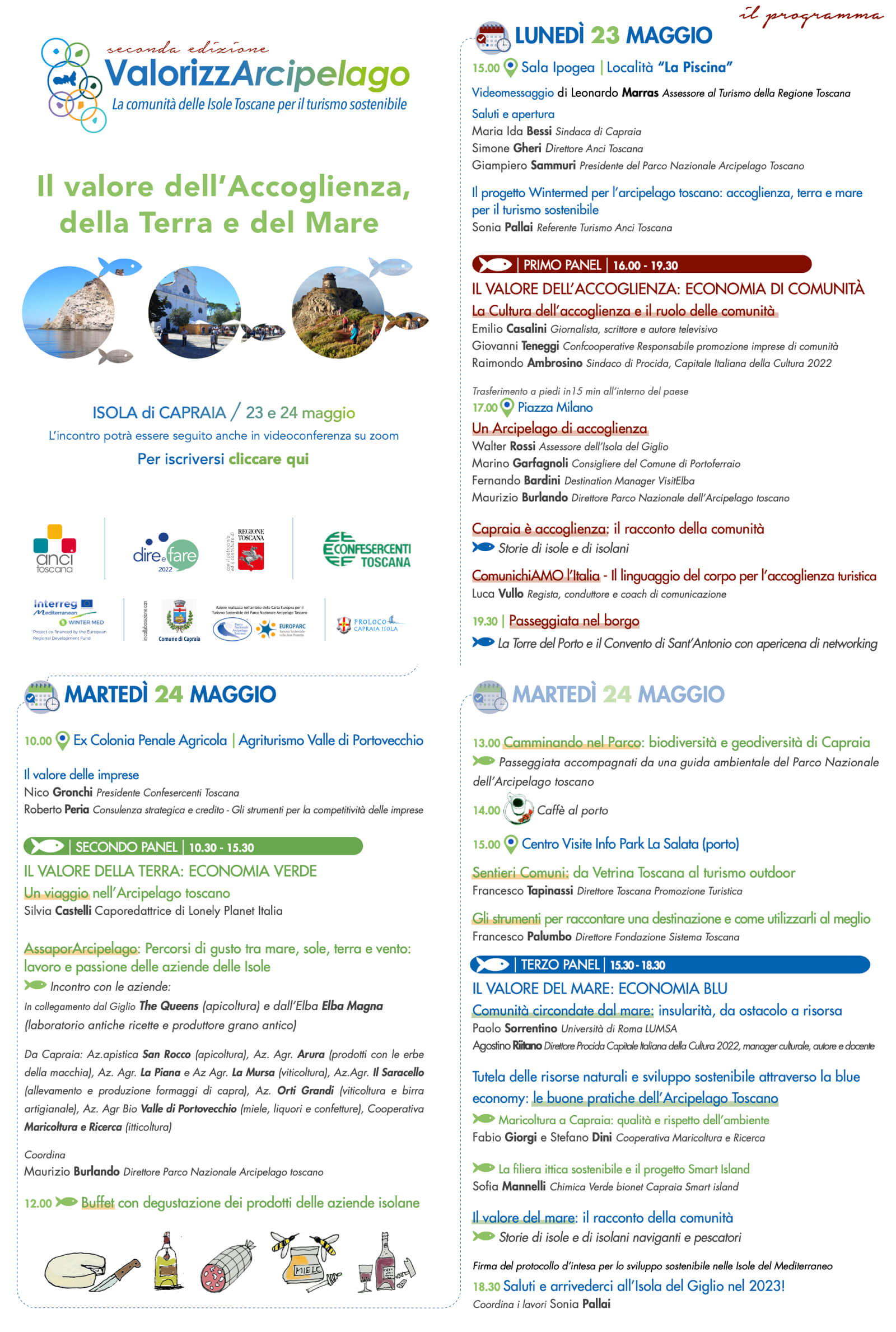 Programma ValorizzArcipelago II Edizione 23-24 maggio 2022 all'Isola di Capraia