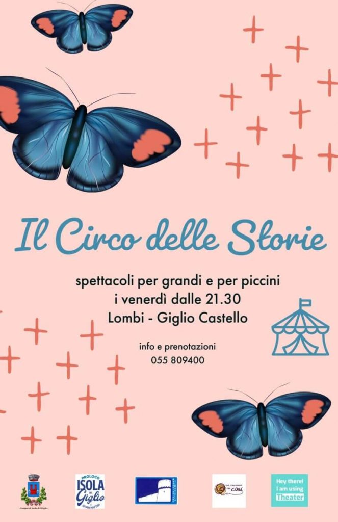 Locandina evento teatrale a Giglio Castello il Circo delle Storie 