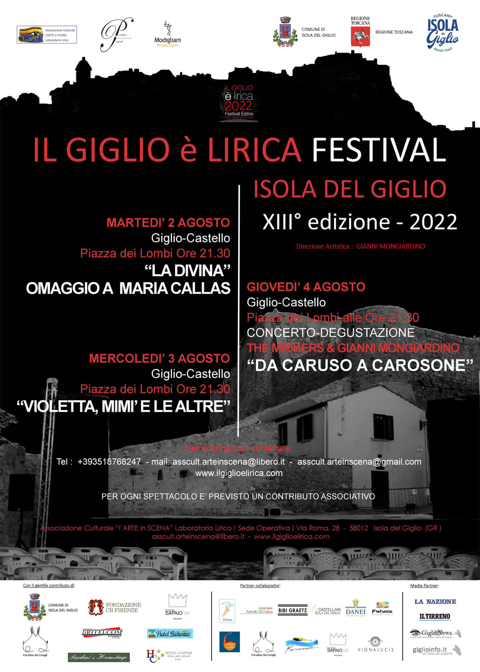 Locandina Programma Il Giglio è Lirica Festival 2022 XIII° Edizione