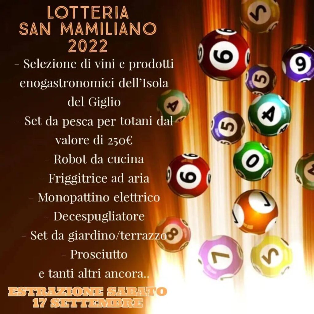 Lotteria San Mamiliano Prodotti in palio, Giglio Castello 2022
