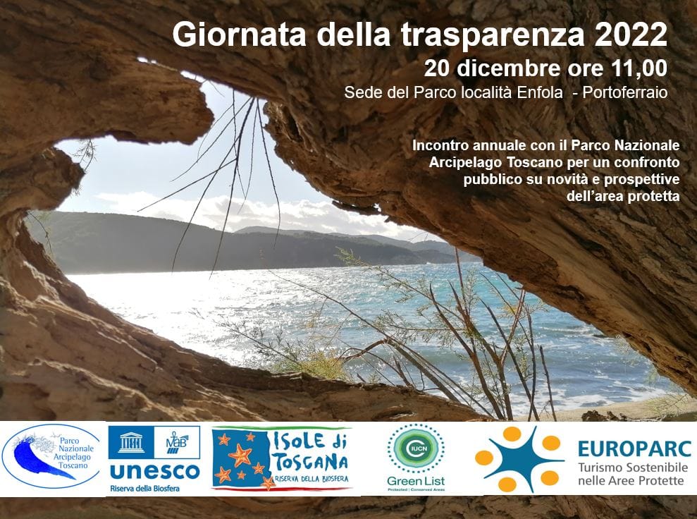 Foto Grotta Grotta con Appuntamento dell'incontro annuale del Parco Nazionale Arcipelago Toscano "Giornata della Trasparenza" con logo