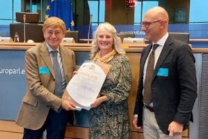 Consegna della certificazione CETS Europarc Sammur al Parlamento Europeo