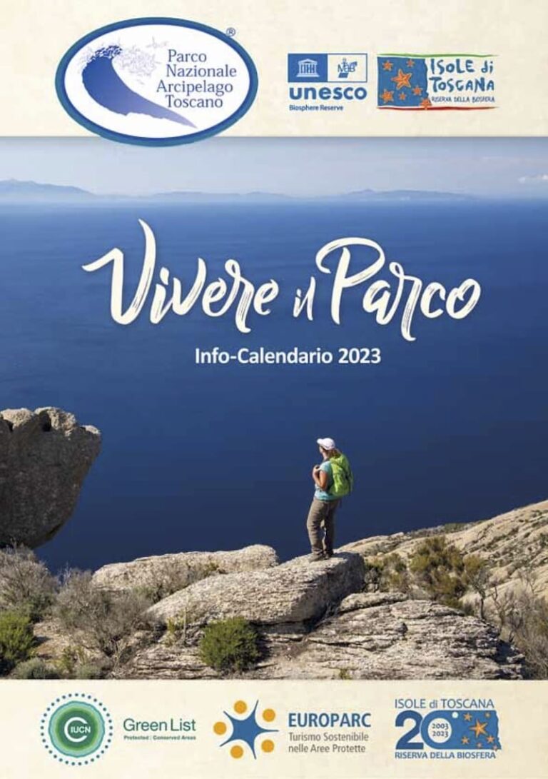 Copertina Vivere il Parco Nazionale Arcipelago Toscano Info Calendario 2023