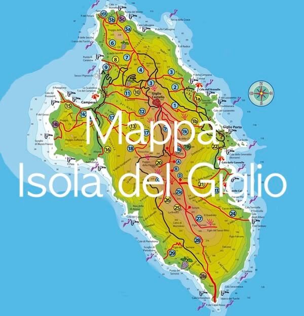Mappa Isola del Giglio