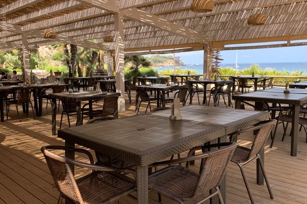 Verranda del ristorante La Miniera a Giglio Campese, Isola del Giglio